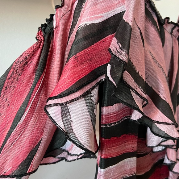 Aje asymmetrical dress - pink pattern - size 8 - Picture 3 of 10